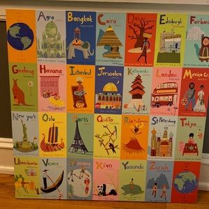 Nursery/kid’s room - Oopsy Daisy 'A-Z World'  Canvas Wall Art - 24 x 24